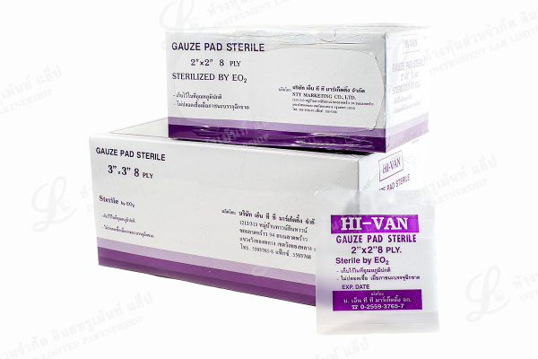 ผ้าก๊อซพับ สเตอร์ไรด์ Gauze Pad sterile HI-VAN